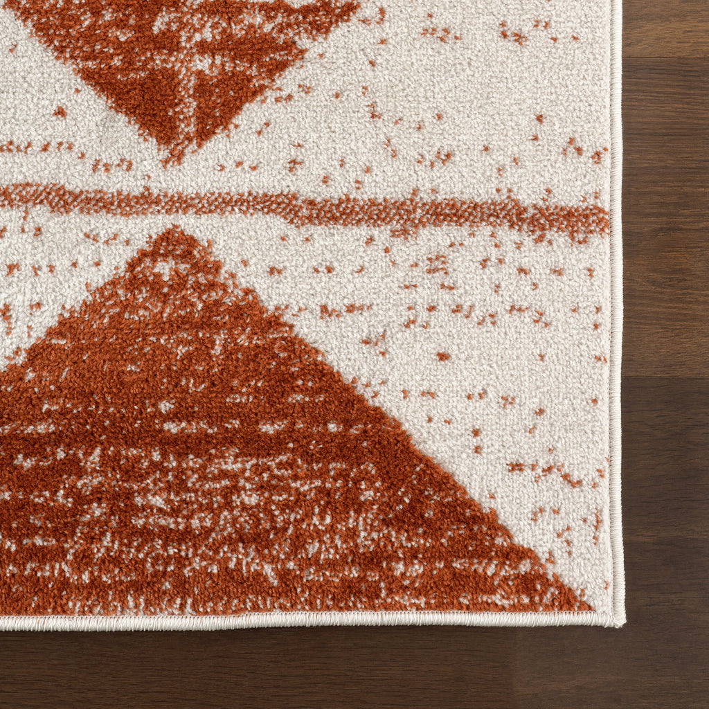 Kaydence Striped Diamonds Rug | Brick