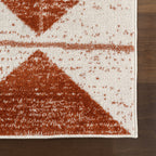Kaydence Striped Diamonds Rug | Brick