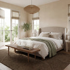 Afra Trellis Bohemian Hand Tufted Wool Rug | Green