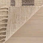 Shomar Bohemian Abstract Striped Rug | Natural