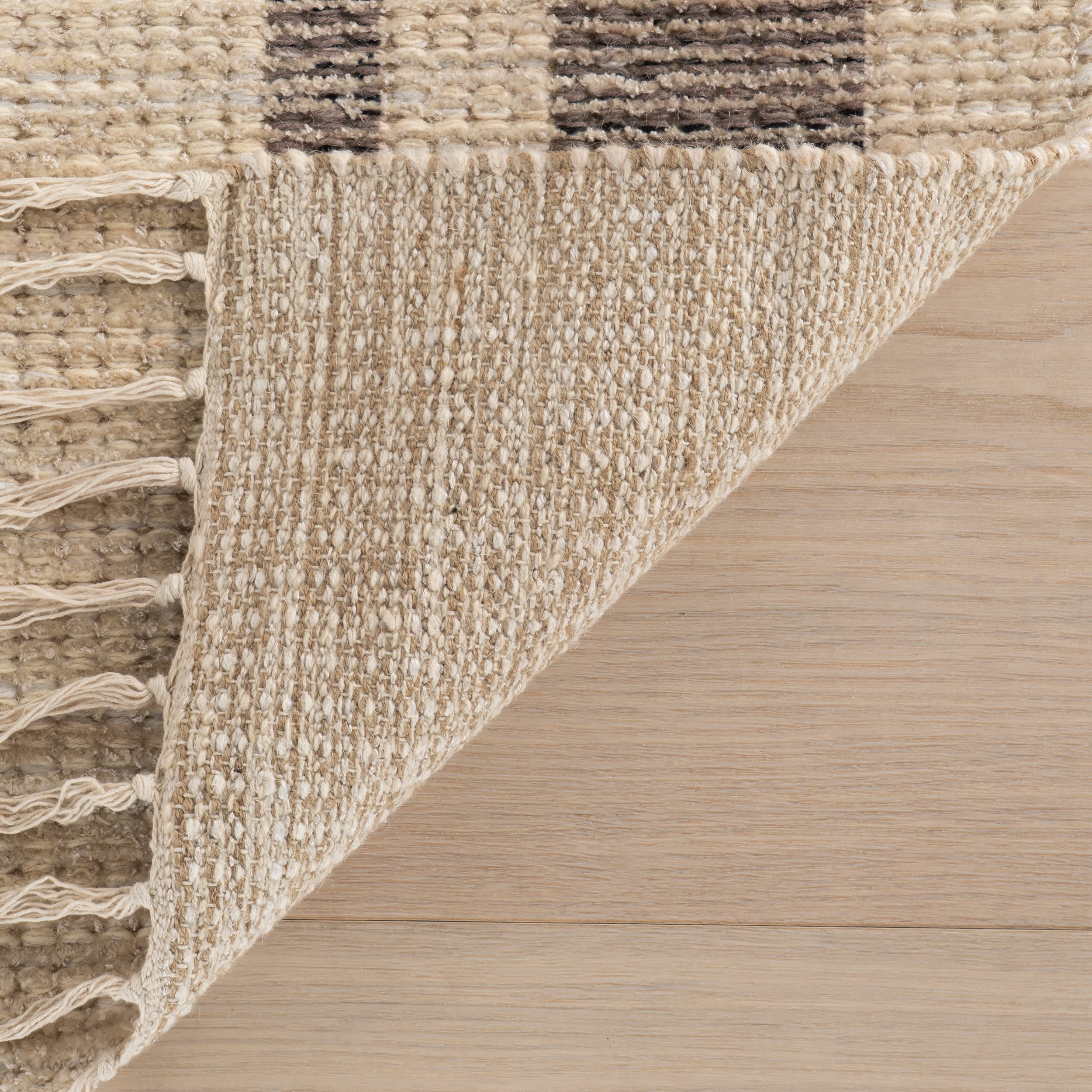 Shomar Bohemian Abstract Striped Rug | Natural
