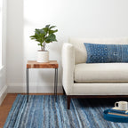 Denim Chindi Hand Hooked Cotton Rug | Blue
