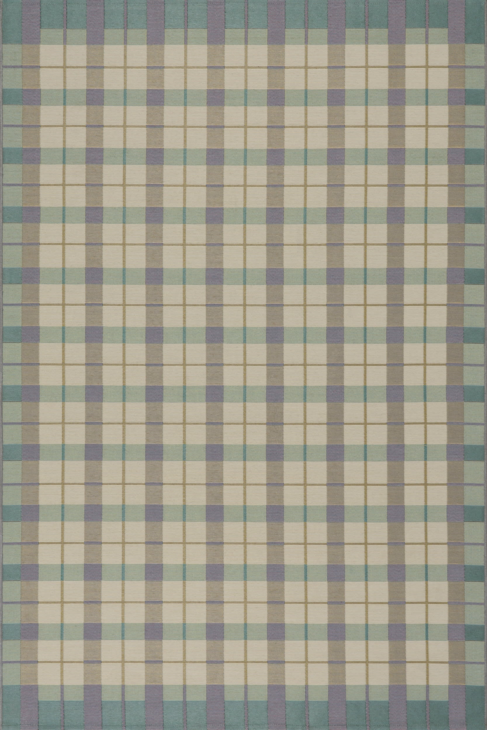 Sundara Modern Plaid Indoor/Outdoor Rug | Grey Secondary image