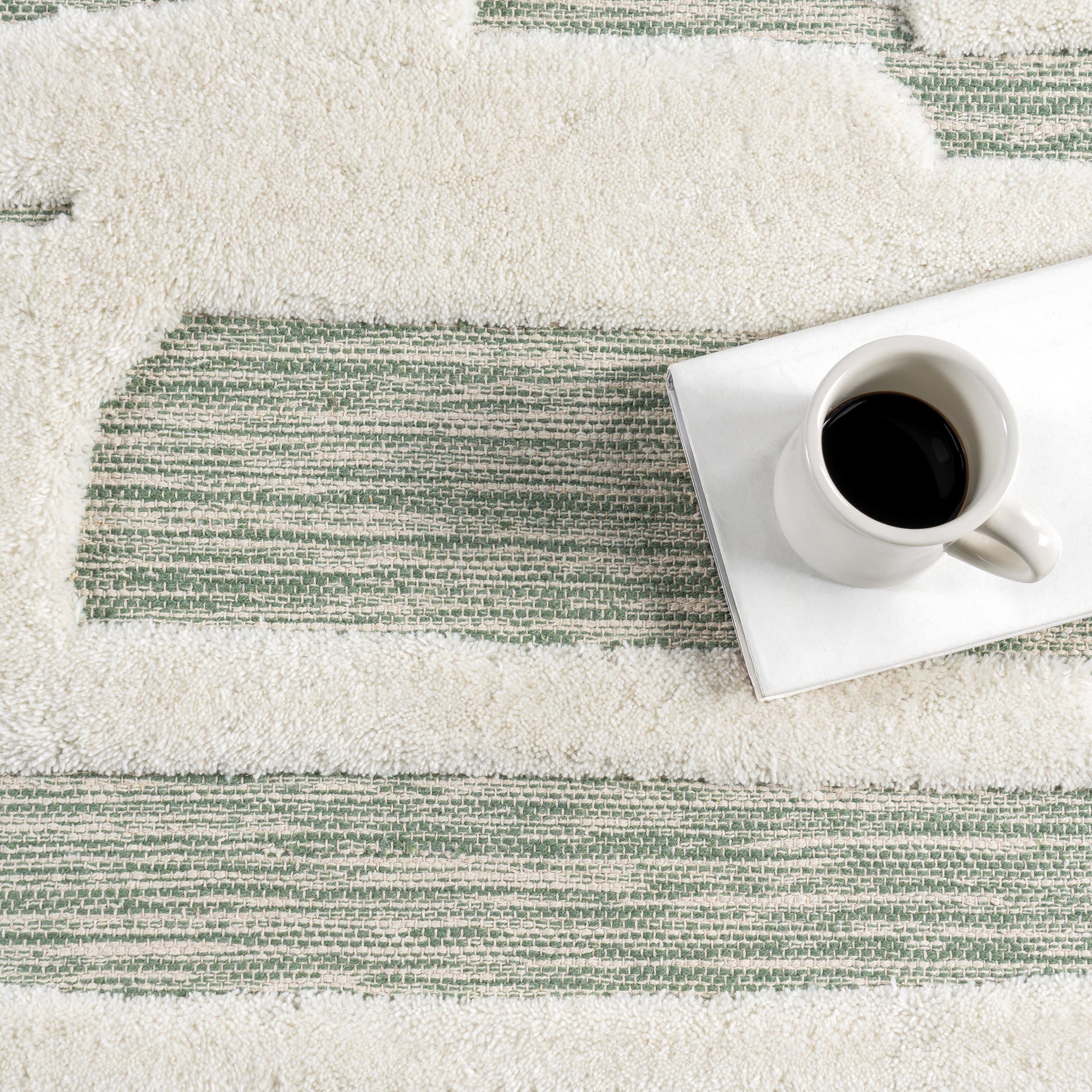 Babai New Zealand Wool Rug | Green