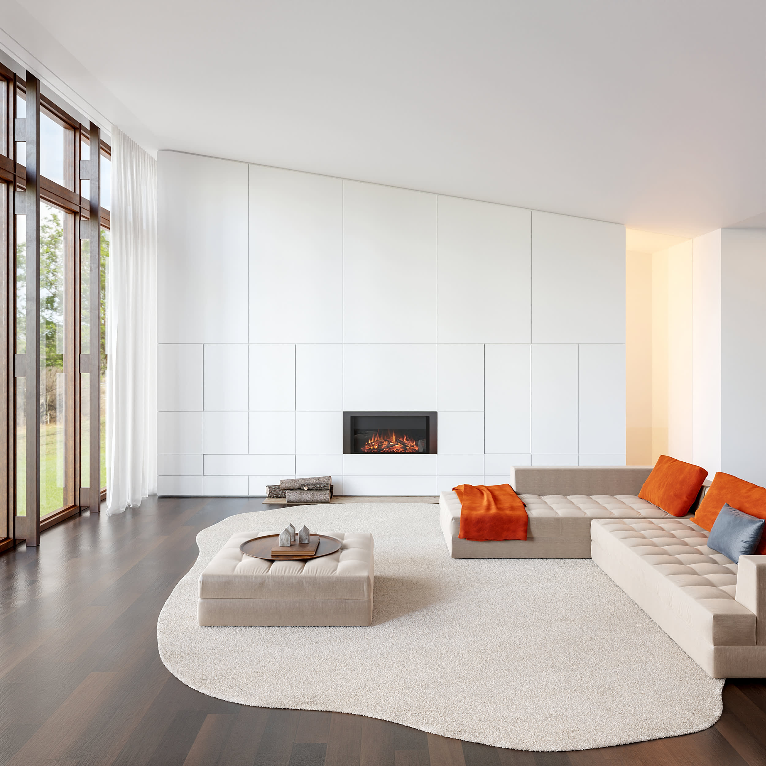 Annapurna Abstract Wool Rug | Ivory Secondary image