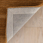 Cotina Modern Bordered Handmade Wool Rug | Amber