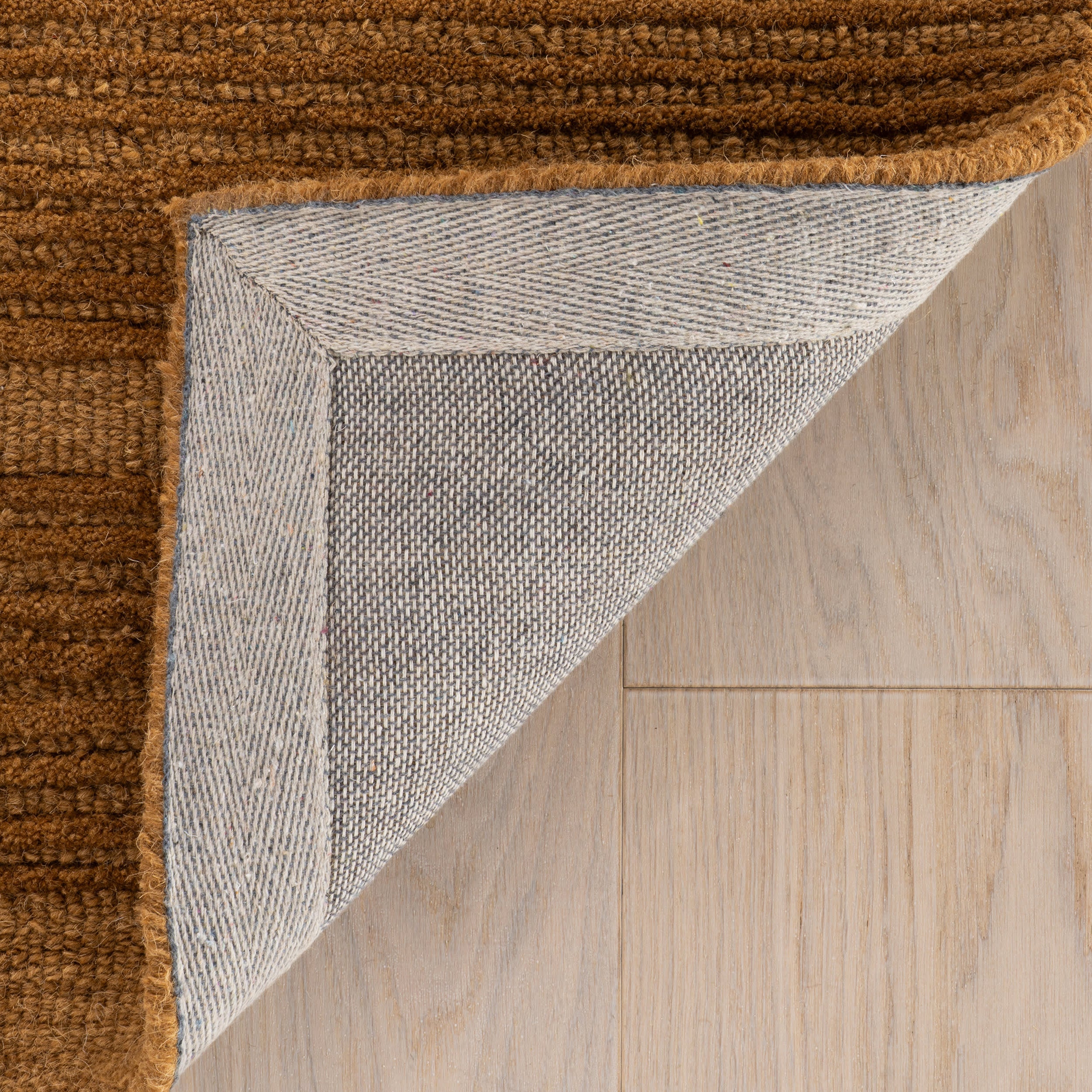Cotina Modern Bordered Handmade Wool Rug | Amber