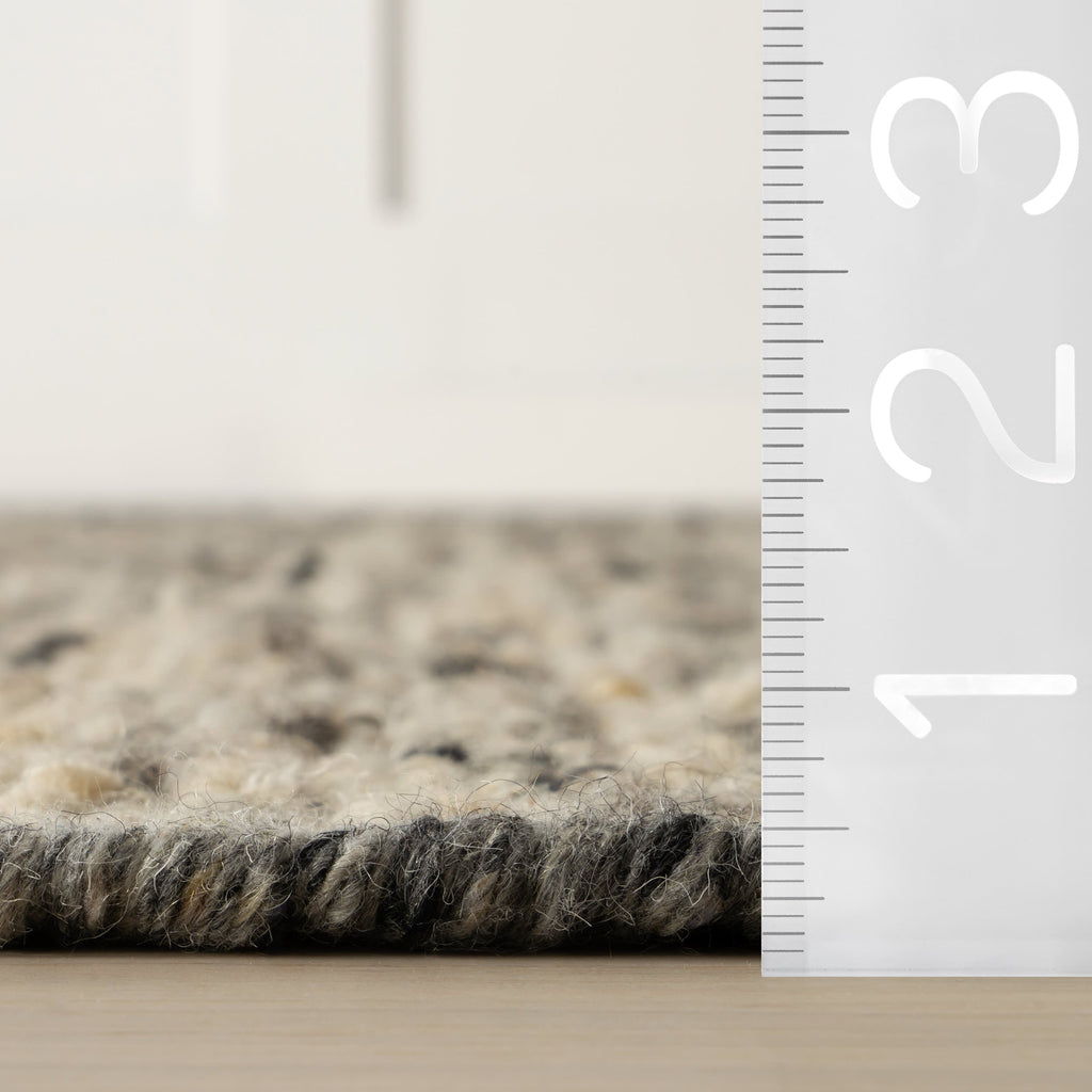 JuJu Tasseled Wool Rug | Grey