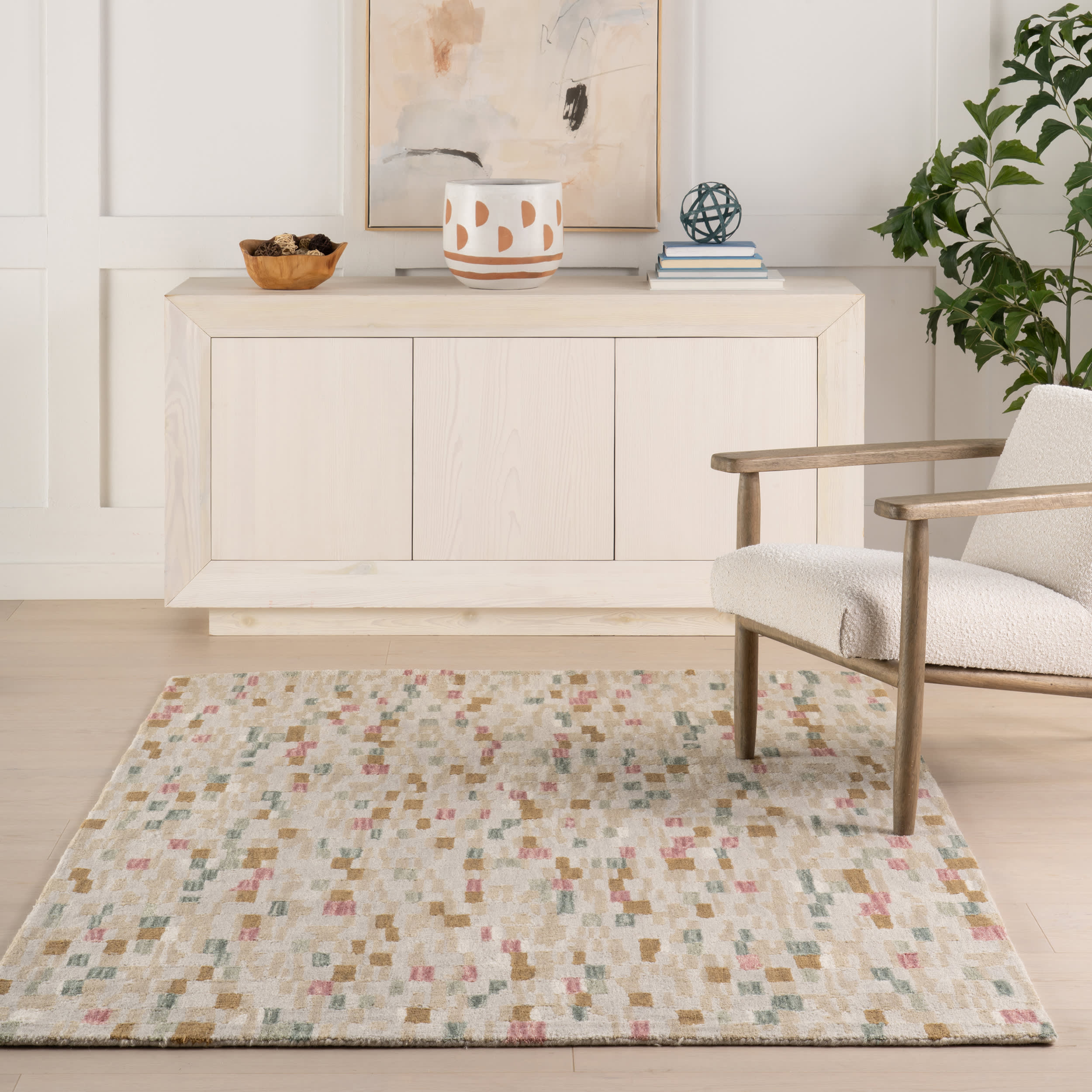 Ashmore Hand Micro Hooked Wool Rug | Multi