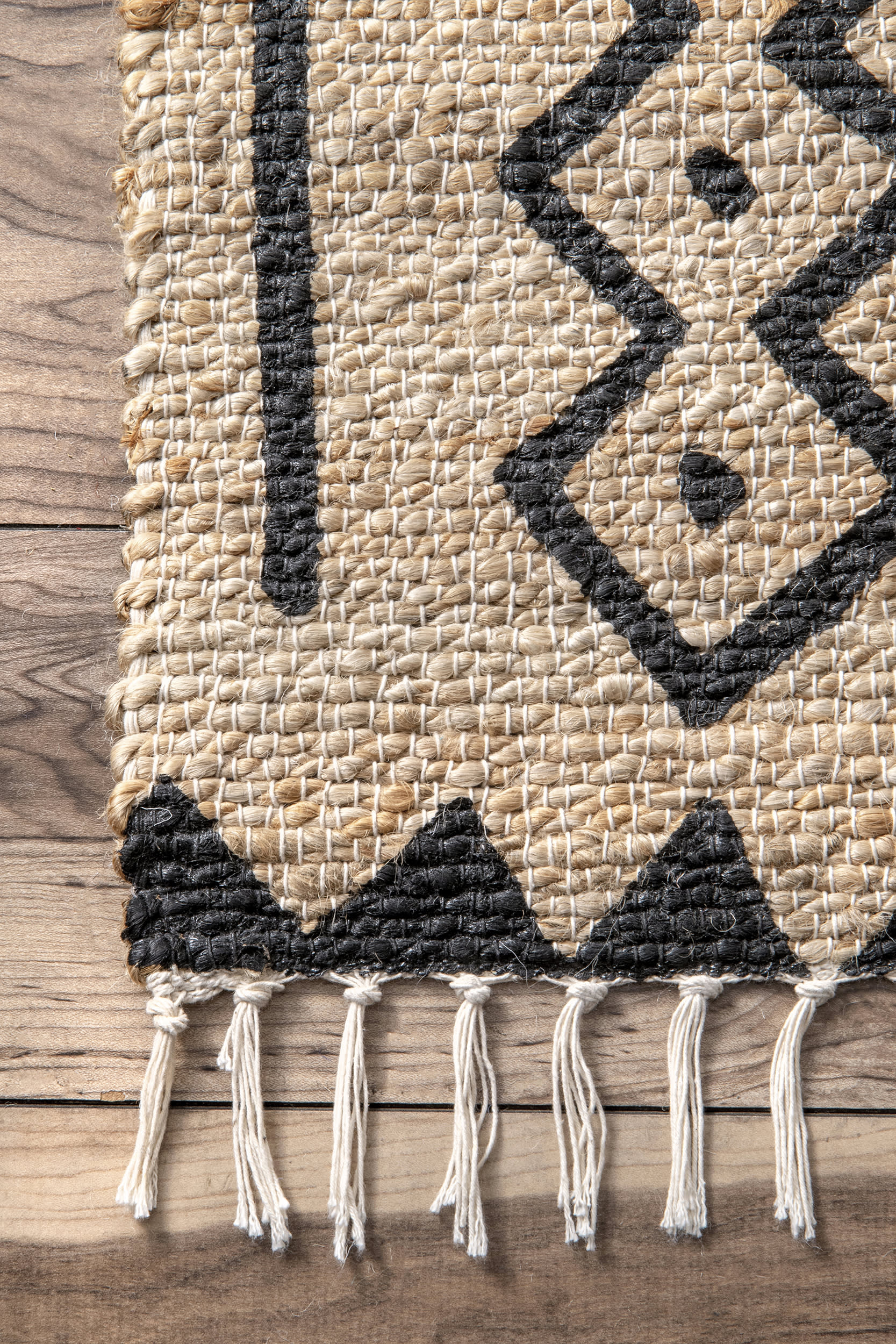 Jute-Blend Tasseled Rug | Natural