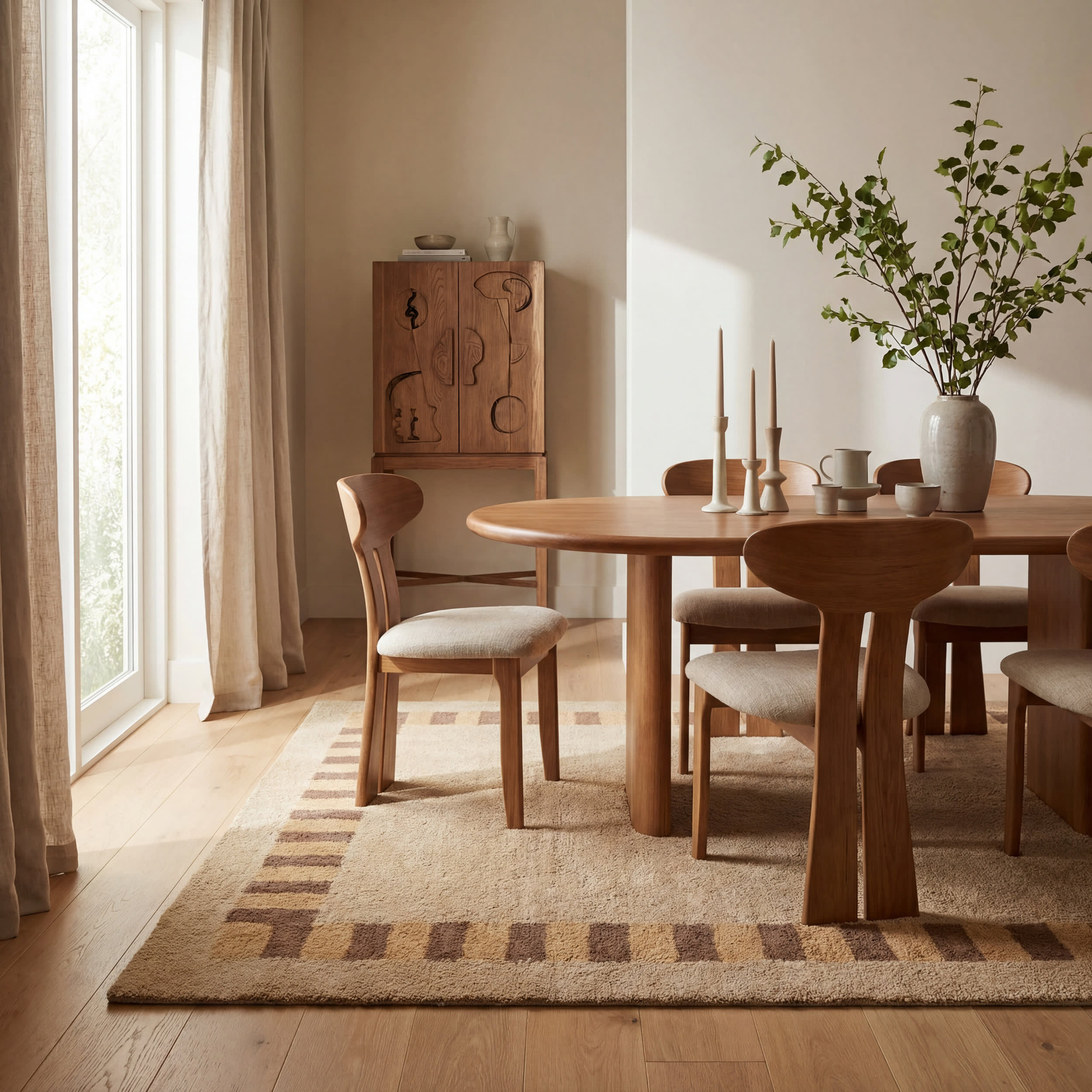 Sabrine Bordered Rug | Tan Image secondaire du produit