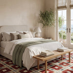 Sorelle Modern Plaid Rug | Red
