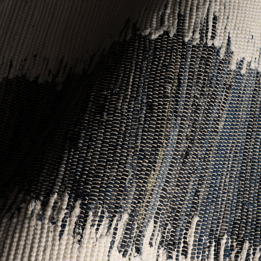 Dahara Denim Bohemian Abstract Rug | White