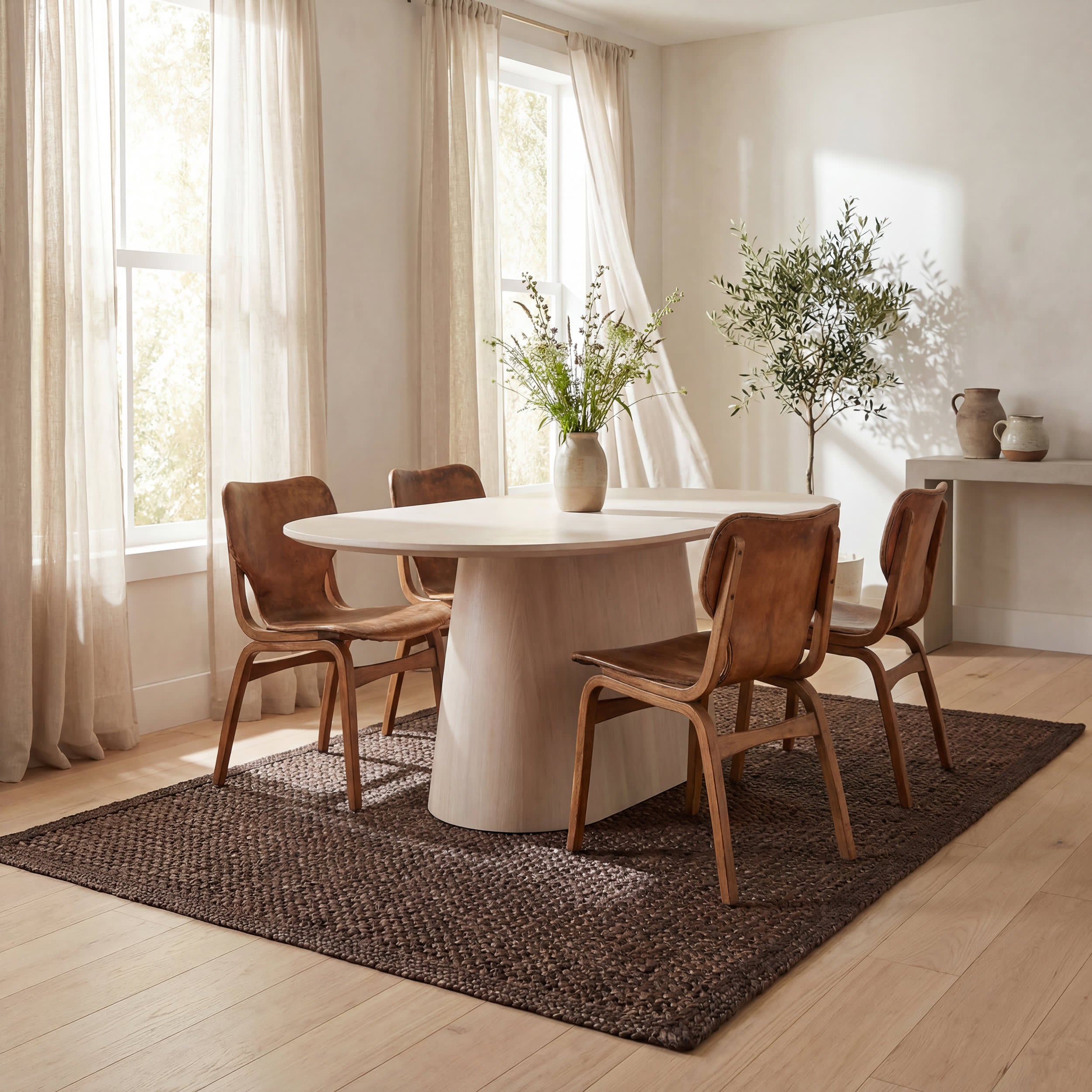 Thale Textured Handmade Jute Rug | Chocolate Brown