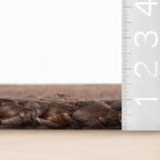 Thale Textured Handmade Jute Rug | Chocolate Brown