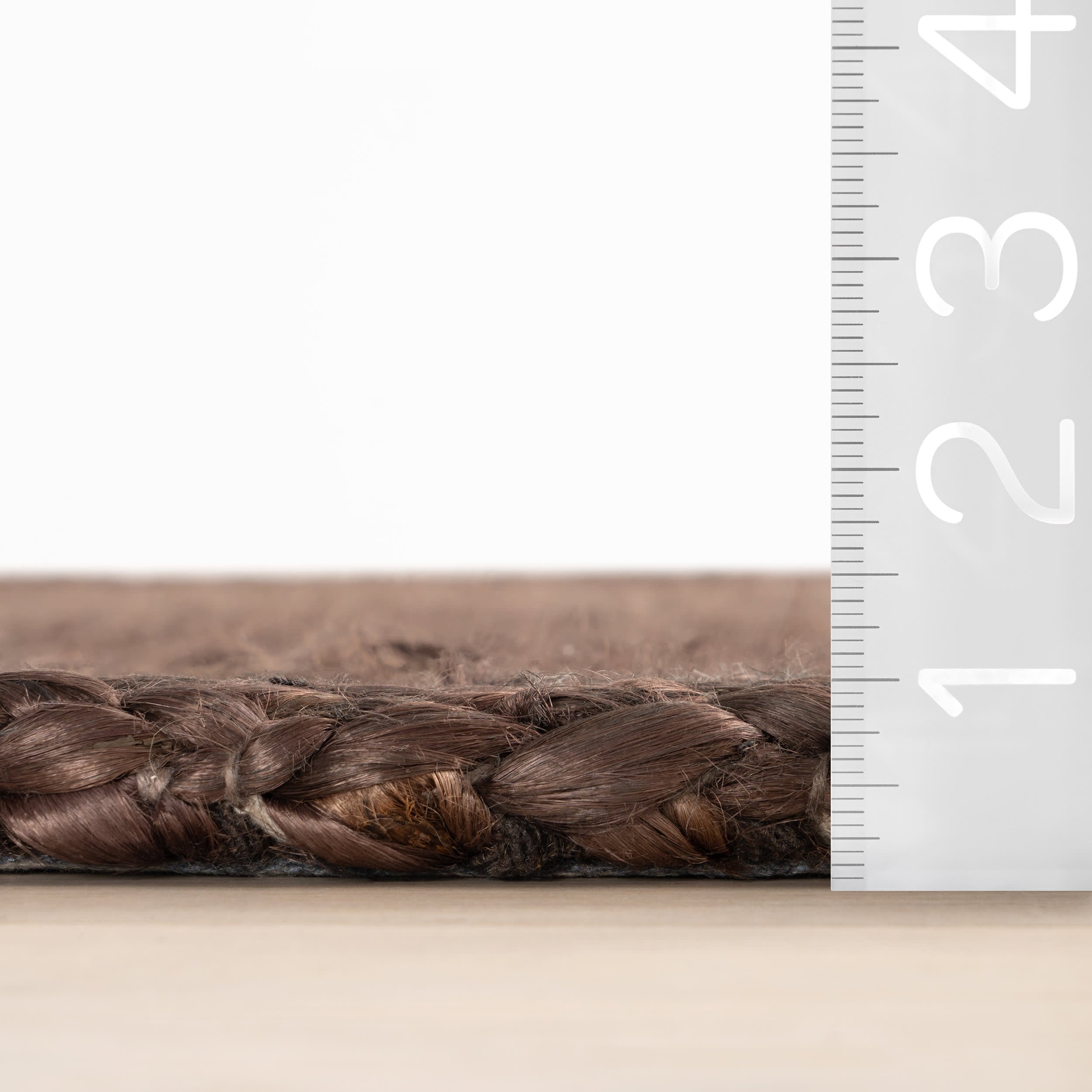 Thale Textured Handmade Jute Rug | Chocolate Brown