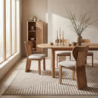 Revelyn Geometric Washable Rug | Brown
