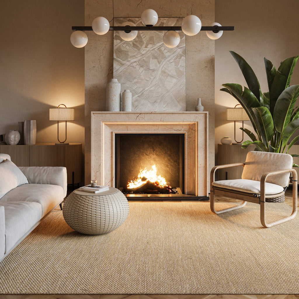 Cotton Solid Flatweave Rug | Tan