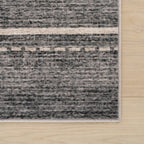 Noryn Abstract Washable Rug | Grey