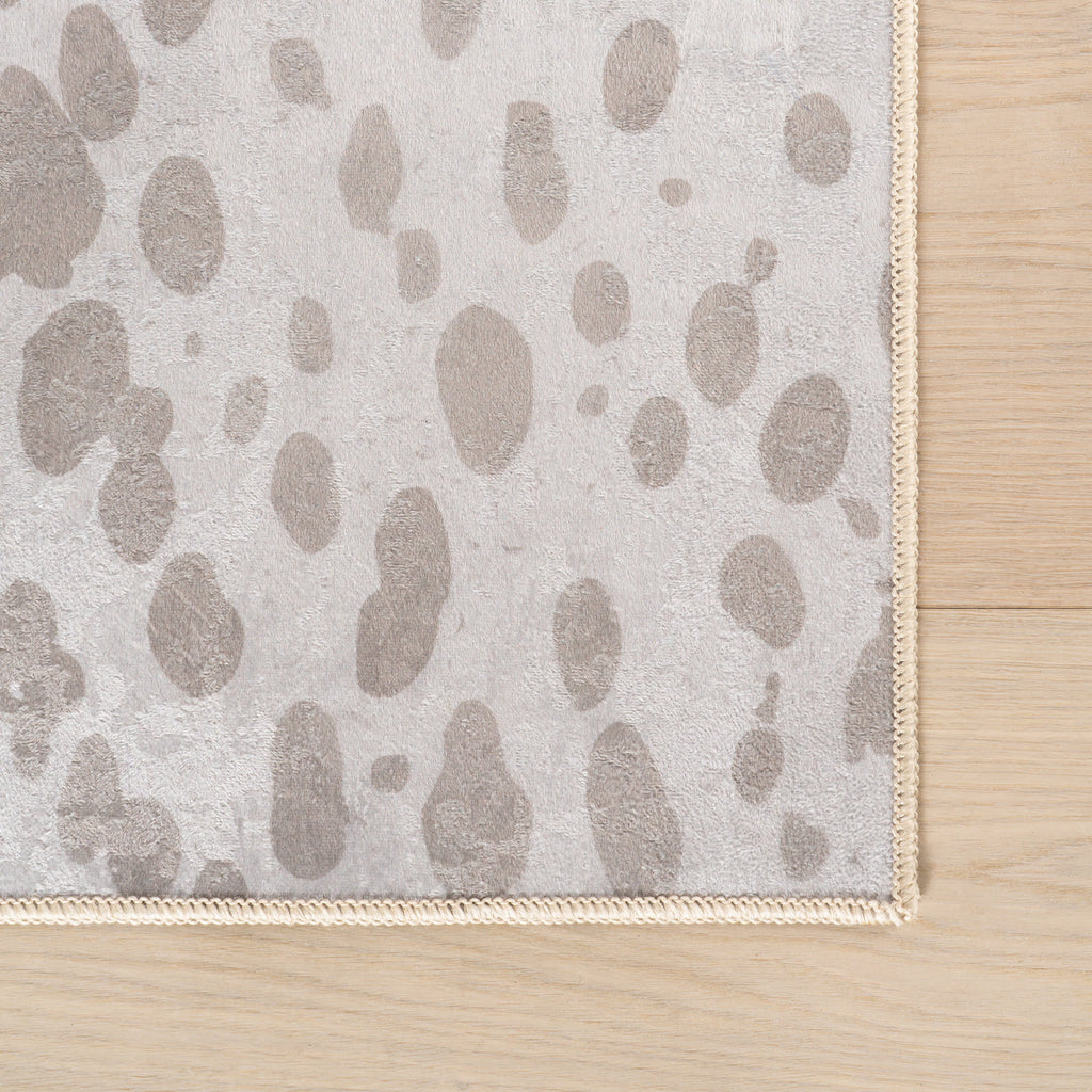 Aricela Modern Animal Print Washable Rug | Taupe
