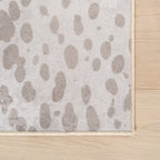 Aricela Modern Animal Print Washable Rug | Taupe
