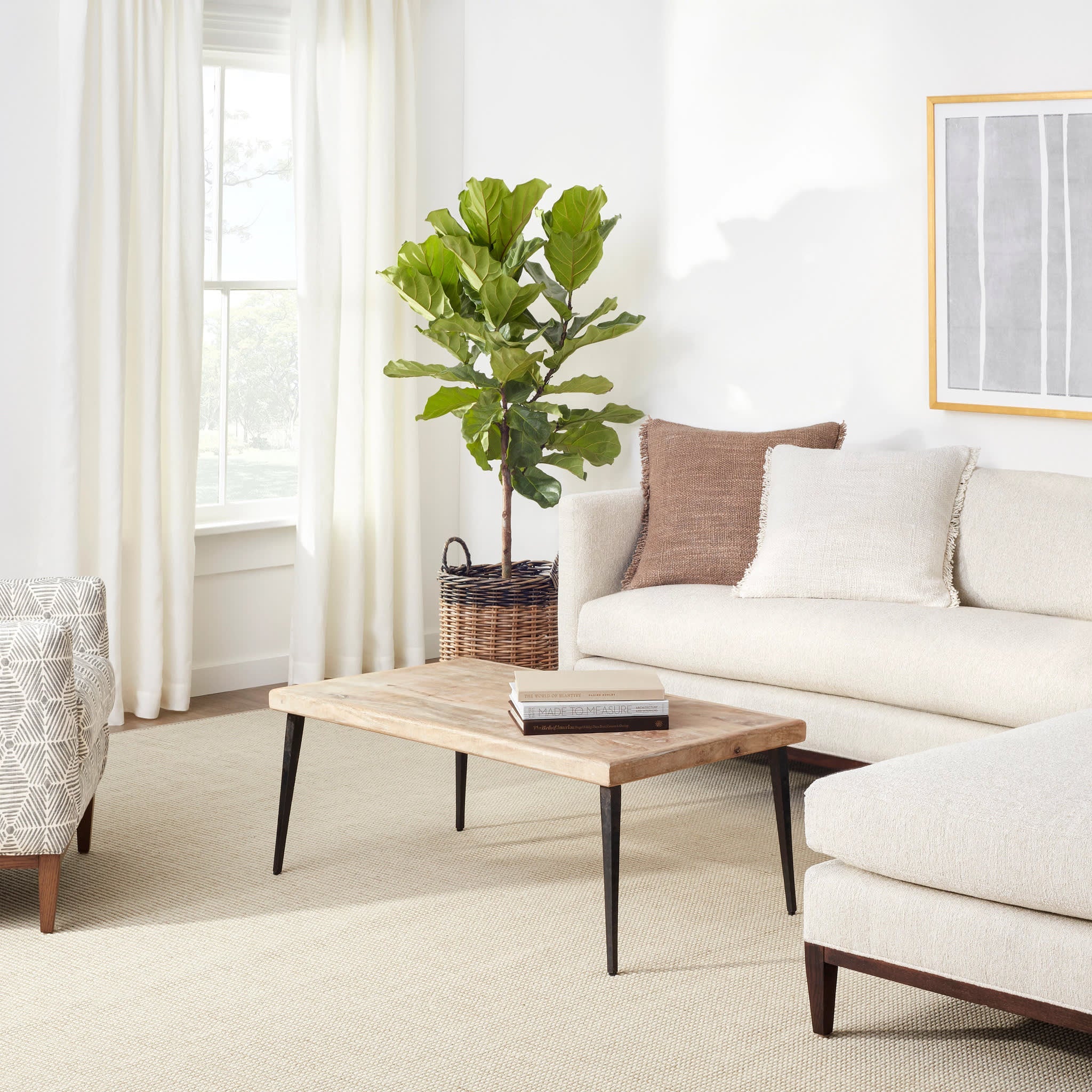 Pixel Woven Sisal/Wool Rug | Wheat Secondary image