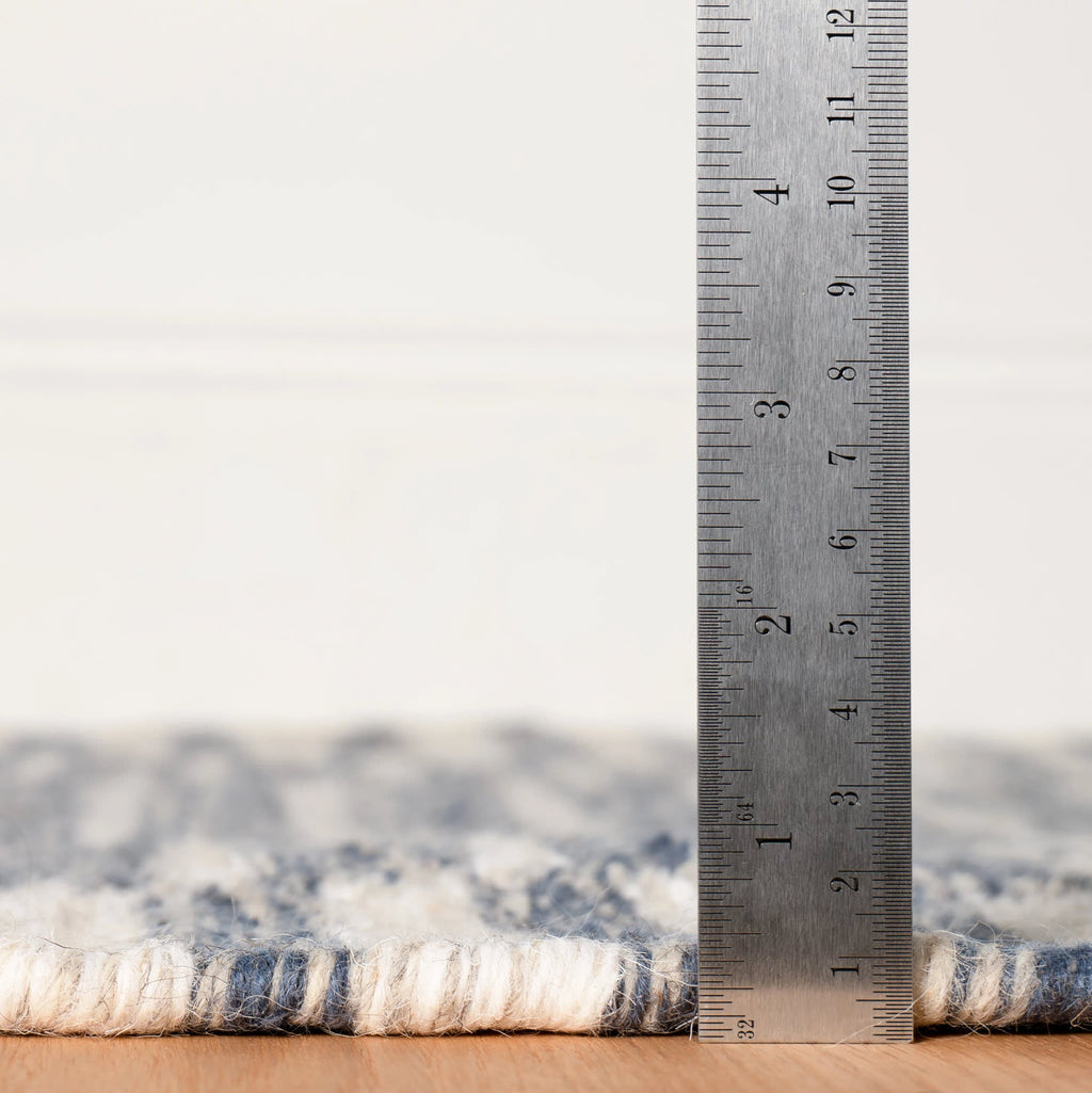 Heights Handwoven Wool Rug | Denim