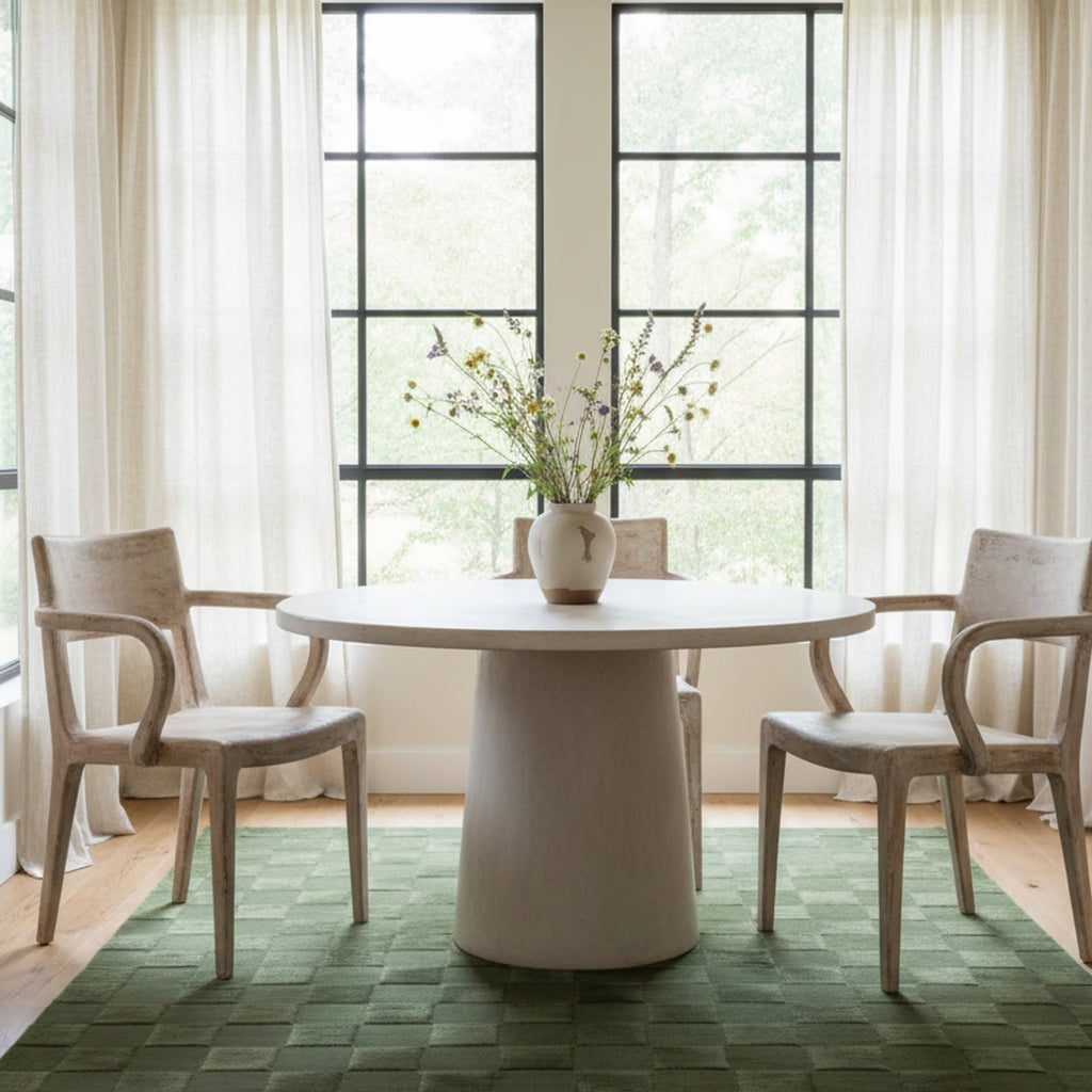 Cape May Plush Textured Washable Rug | Green