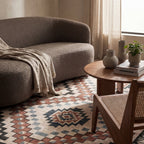 Violeta Timeless Medallion Spill Proof Washable Rug | Beige