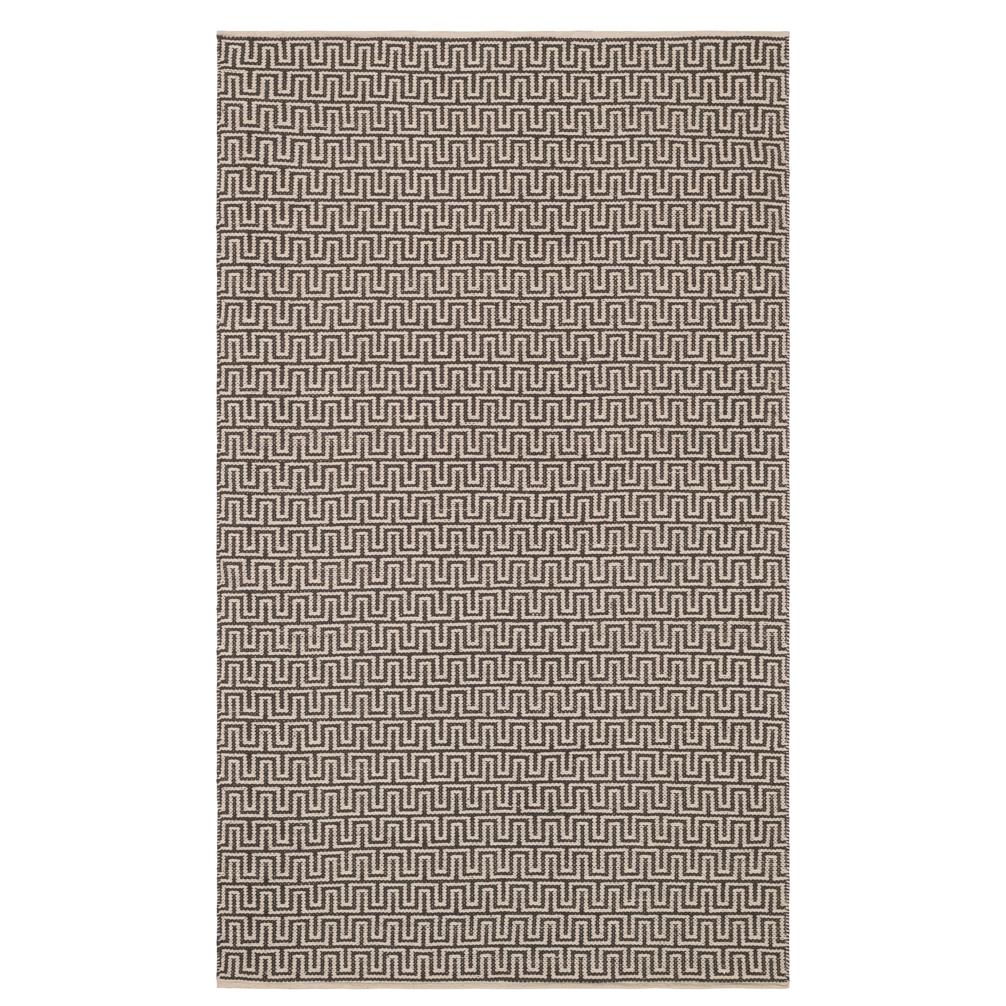 Zipper Handwoven Cotton Rug | Grey/Ivory Image secondaire du produit