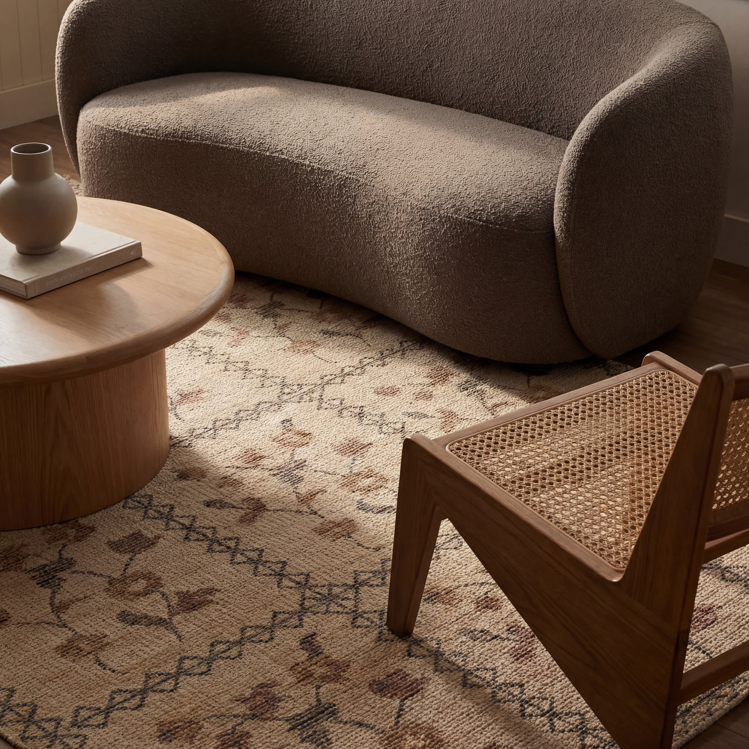 Nyme Floral and Paisley Farmhouse Rug | Sand