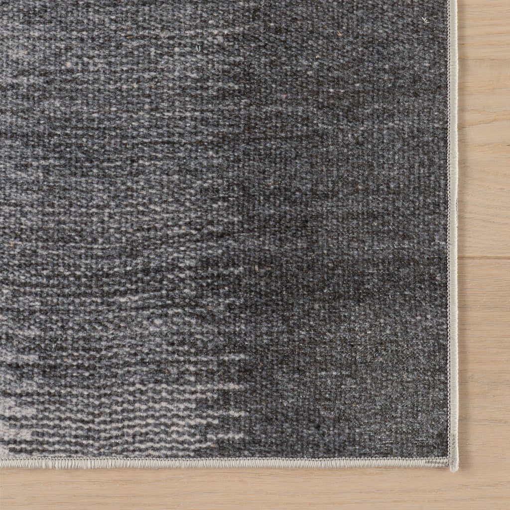 Ronan Ikat Machine Washable Rug | Charcoal