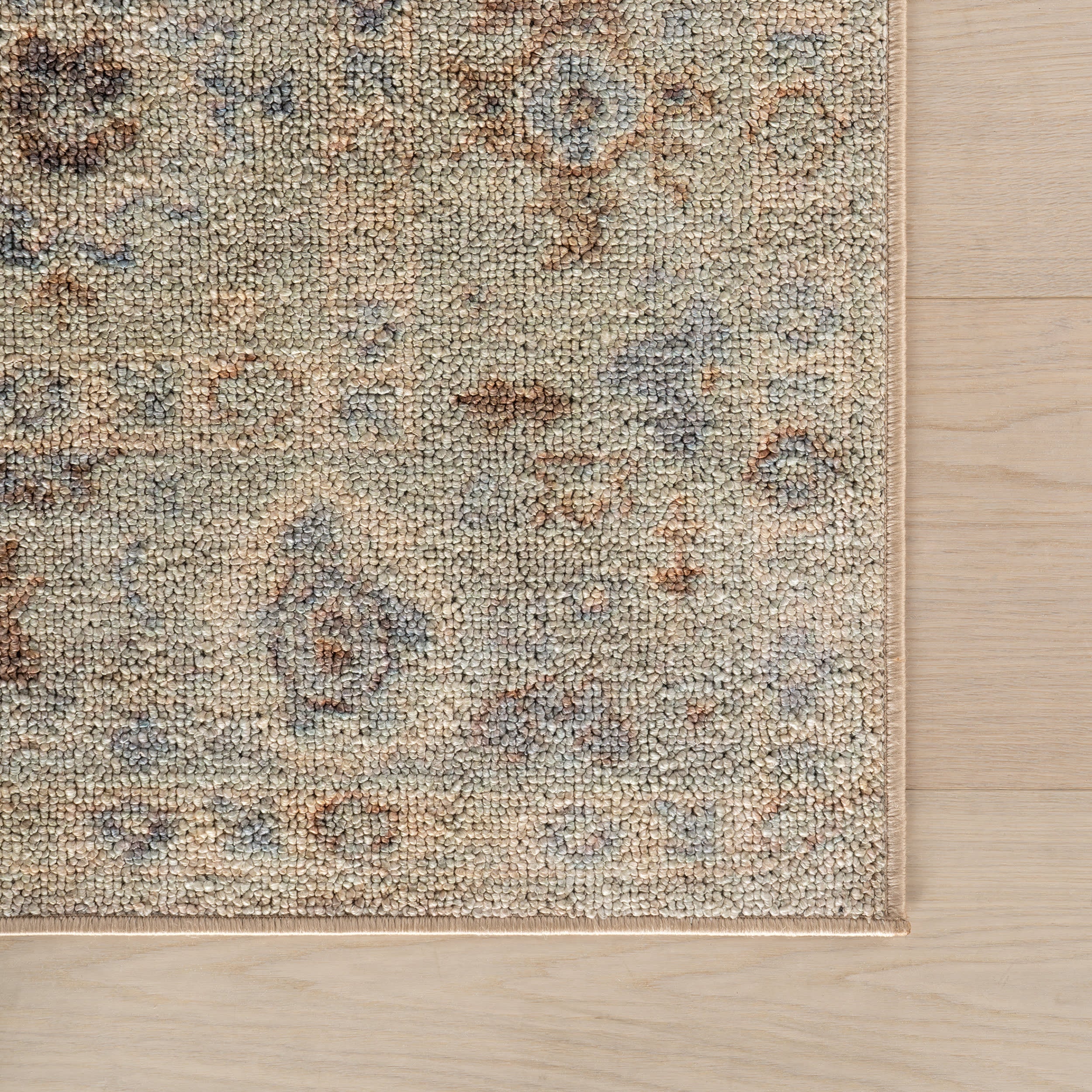 Viret Traditional Bordered Washable Rug | Blue