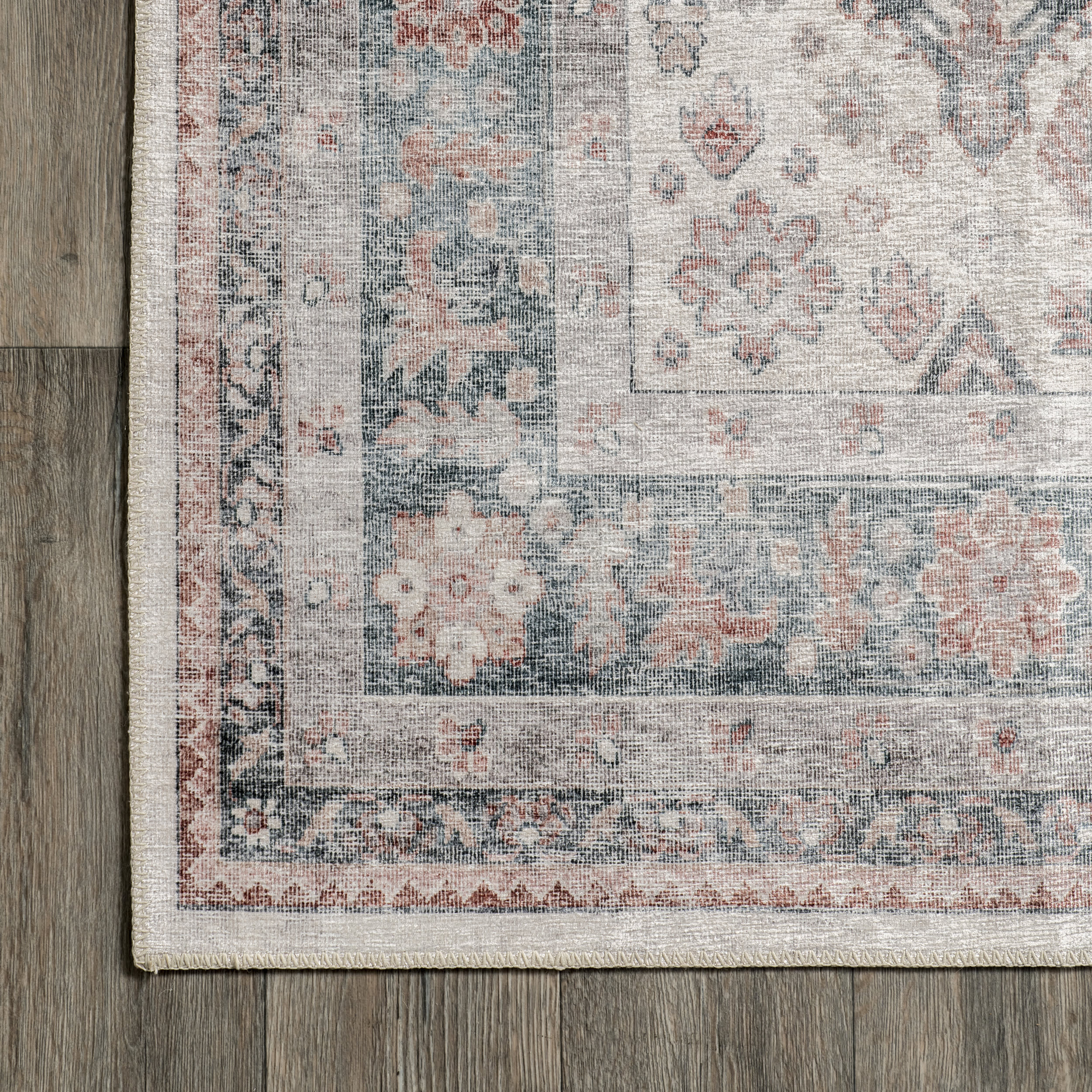 Elandra Spill Proof Washable Rug | Ivory Multicolor