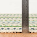 Long Slade Handwoven Cotton Rug | Teal