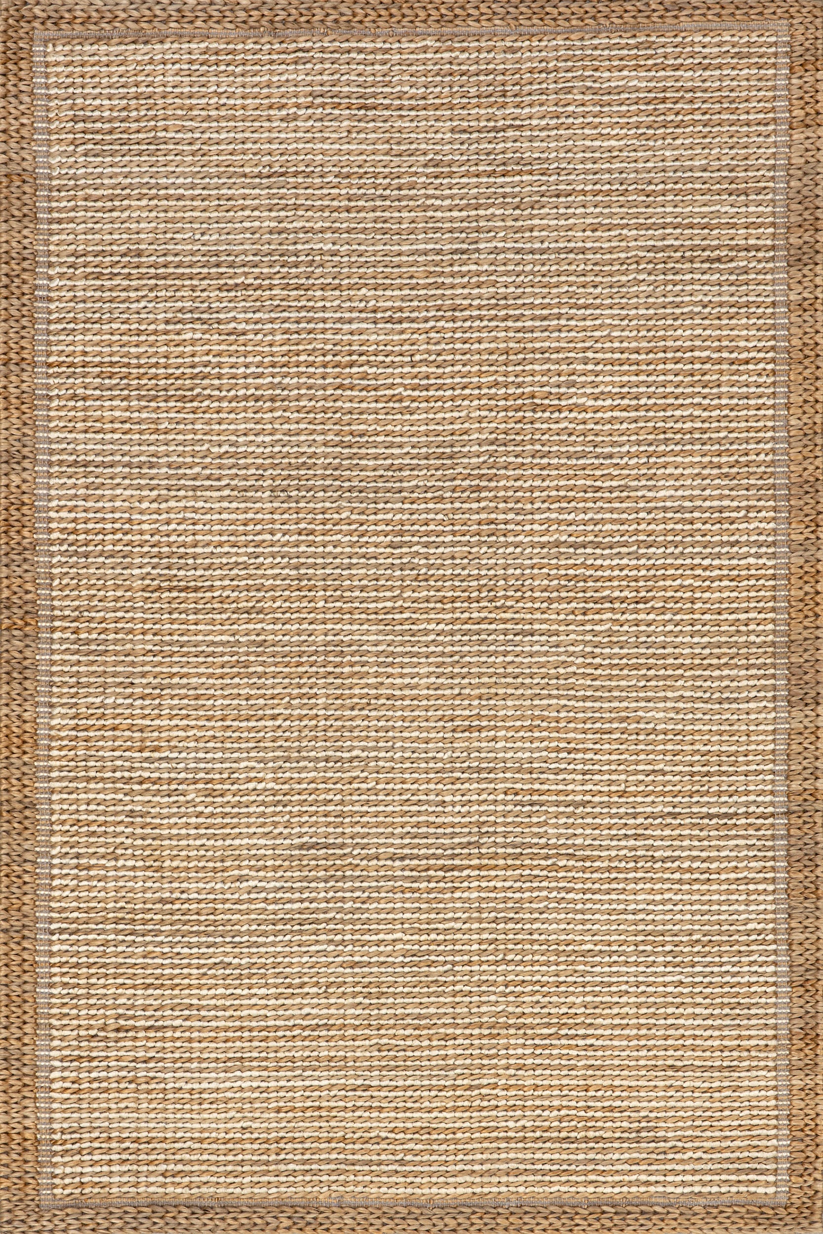 Ilse Bordered Hand Braided Jute Rug | Ivory Main image