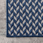 Taraji Herringbone Indoor/Outdoor Rug | Navy
