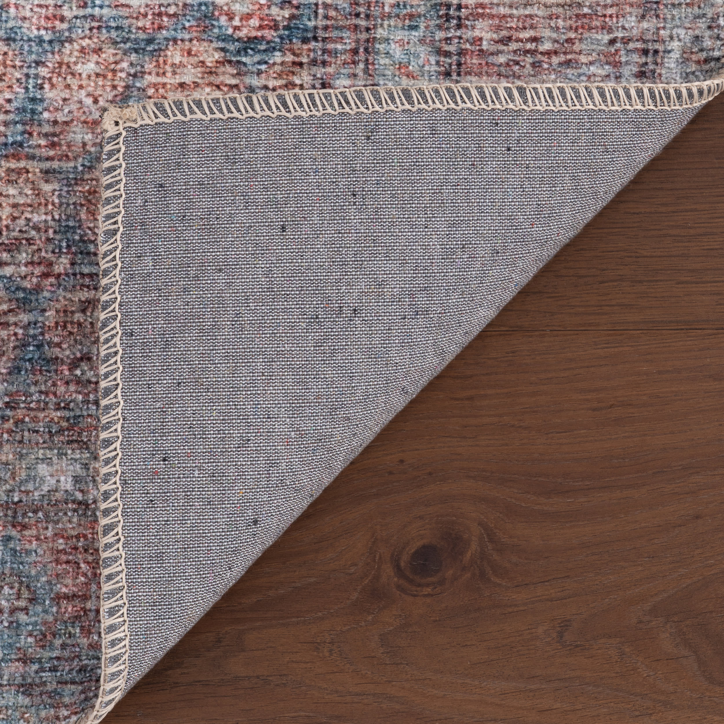 Ferelith Vintage & Distressed Washable Rug | Rust