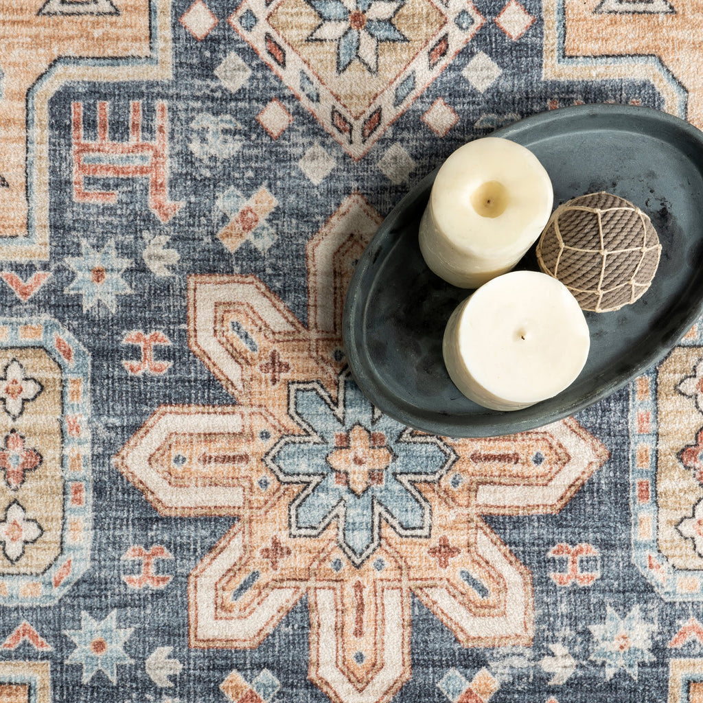 Arsenia Vintage Medallion Washable Rug | Sand