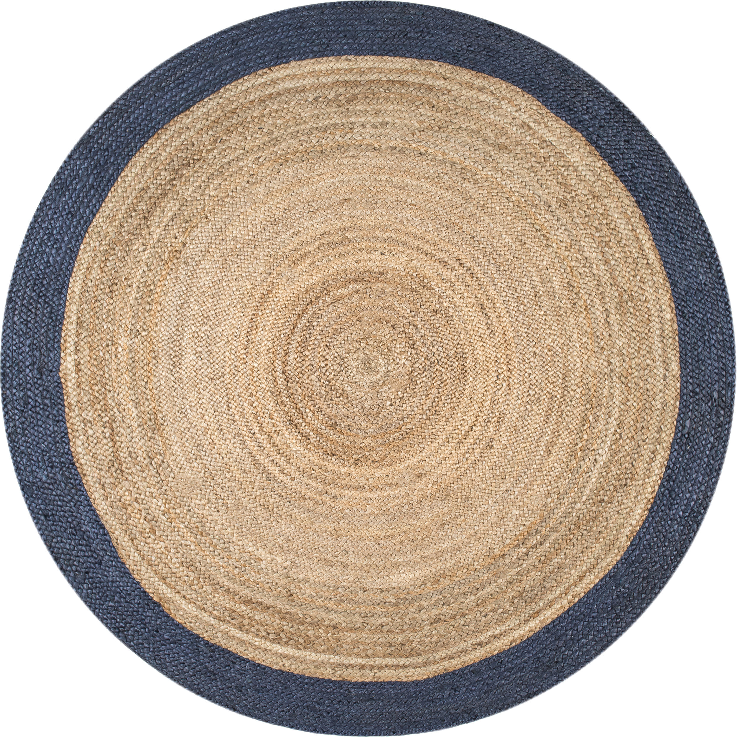 Jute Simple Border Rug | Dark Blue Main image