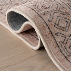 Kanna Oriental and Persian Washable Rug | Peach