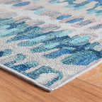 Paint Chip Machine Washable Rug | Blue