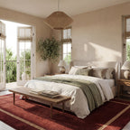 Sivra Bordered Rug | Maroon