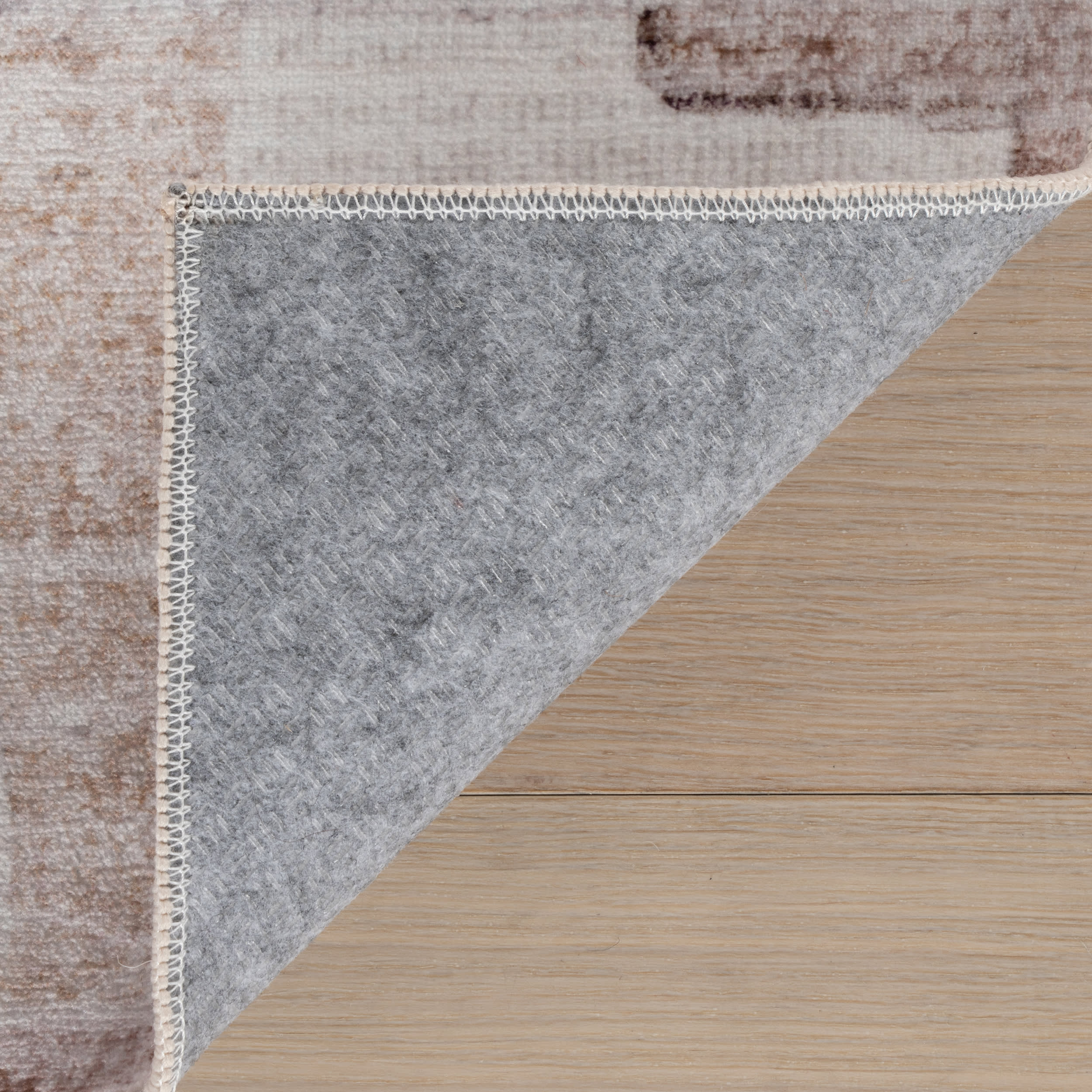 Janatha Moroccan Abstract Washable Rug | Ivory