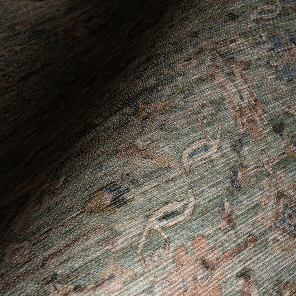 Ankhe Traditional Bordered Rug | Blue