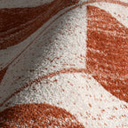 Kaydence Striped Diamonds Rug | Brick