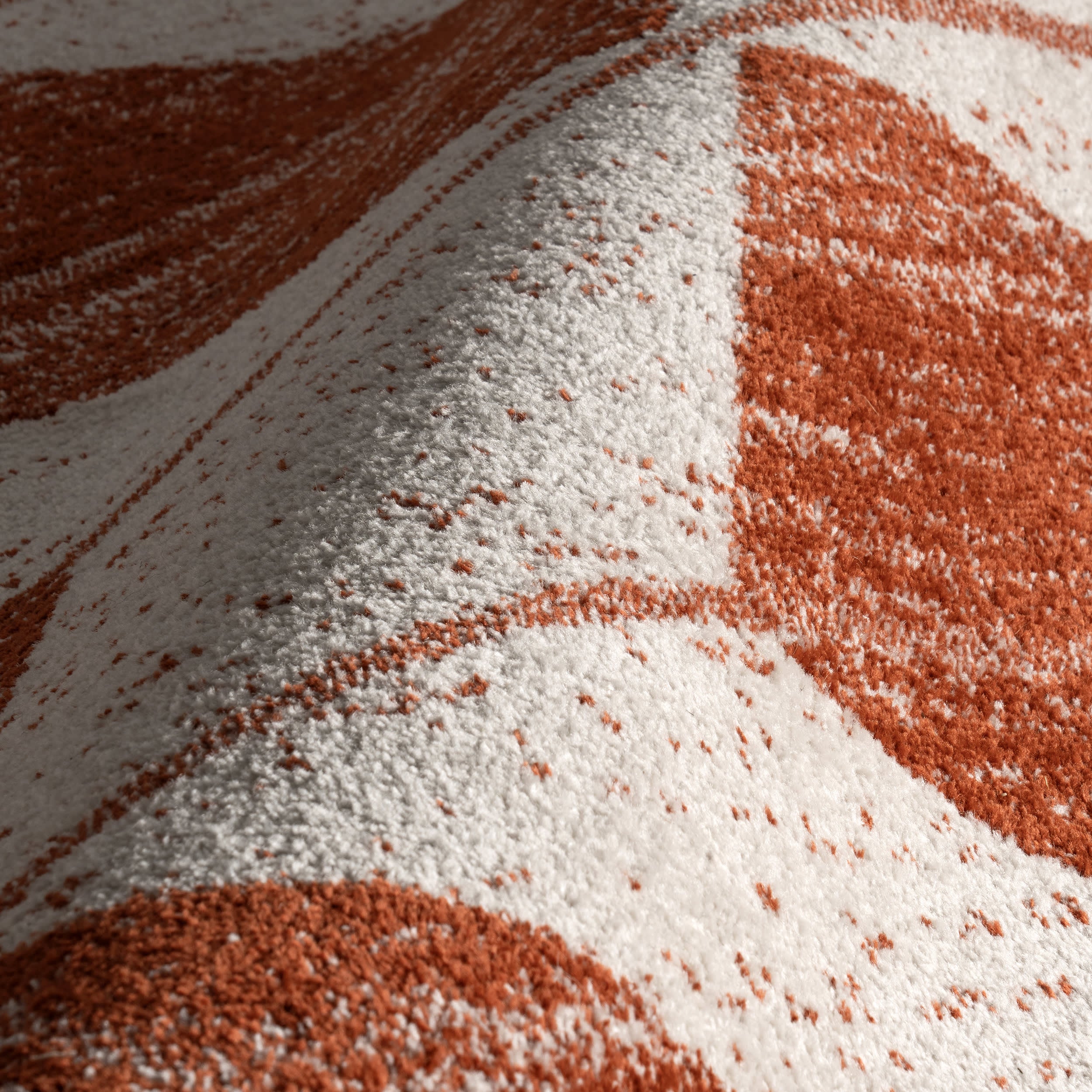 Kaydence Striped Diamonds Rug | Brick