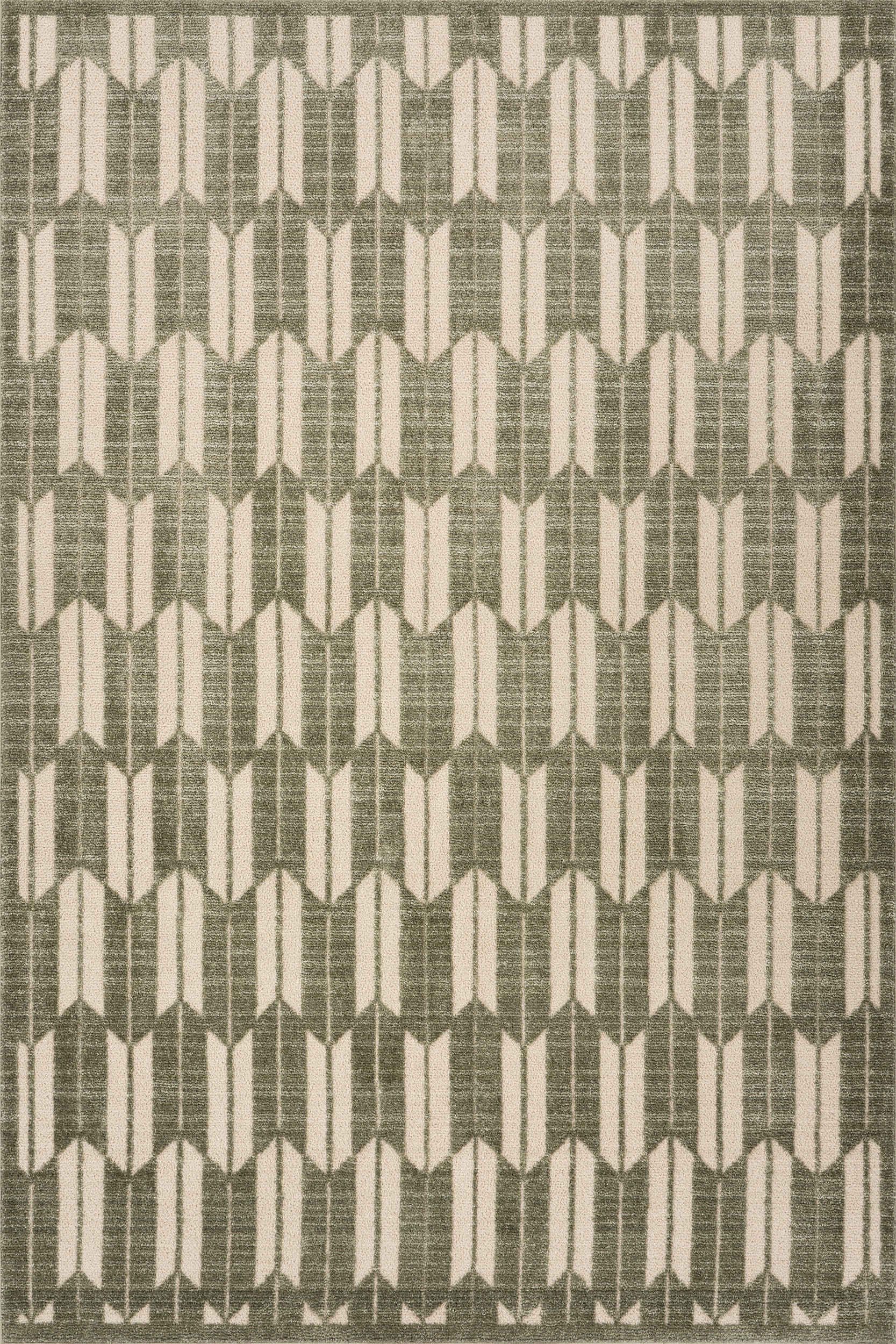 Suba Transitional Geometric Rug | Green Image principale du produit