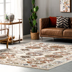 Aleena Persian Fringed Rug | Beige