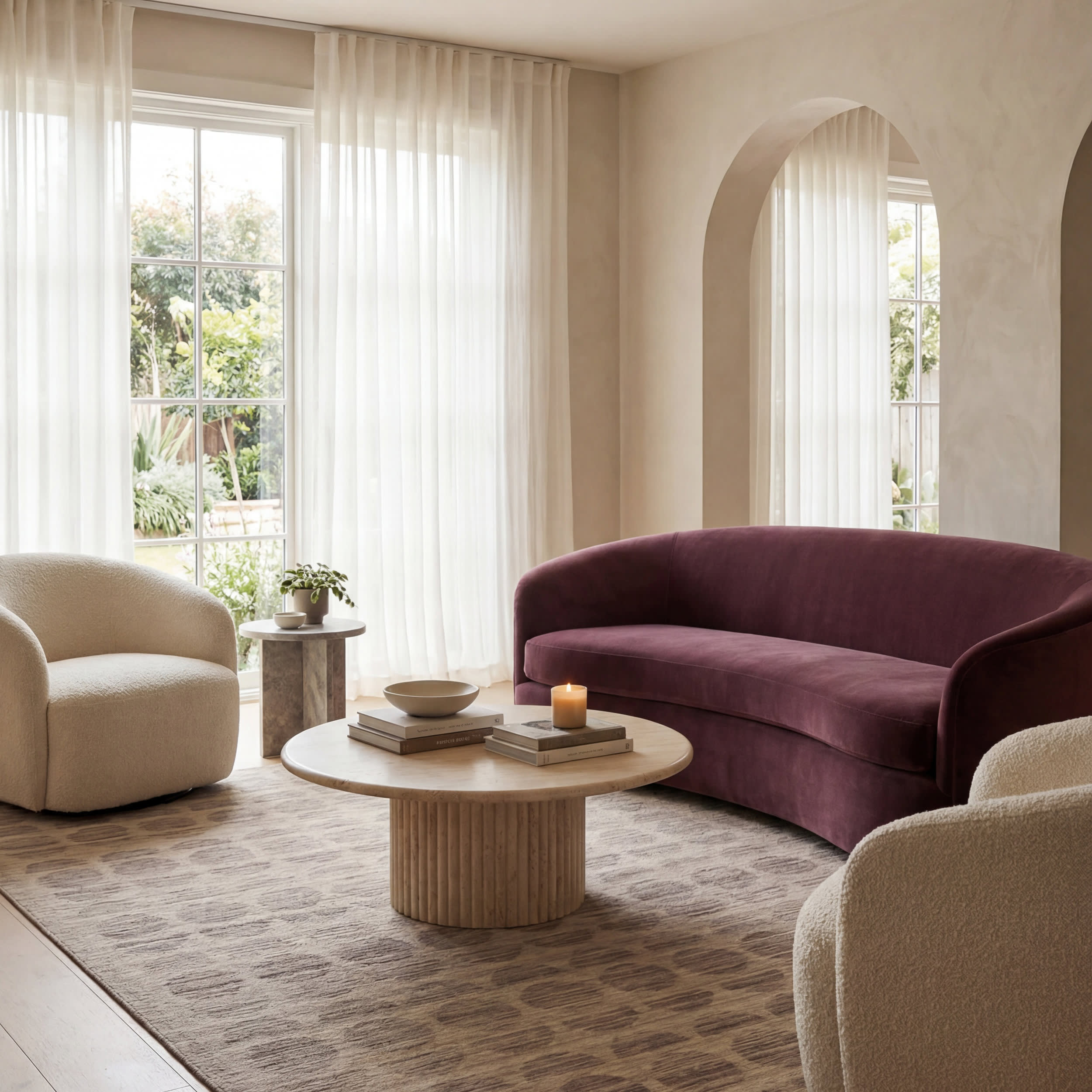 Nouran Modern Geometric Washable Rug | Brown Image principale du produit
